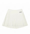 Malbon Women's Pleated A-Line Golf Skort With Shorts White golf skort detail view