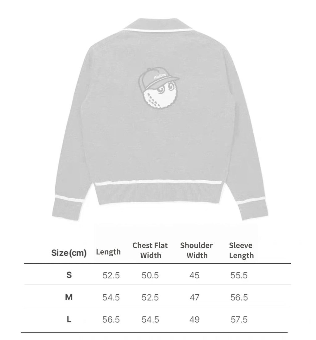 Malbon Preserve Buckets Knit Windbreaker White size chart