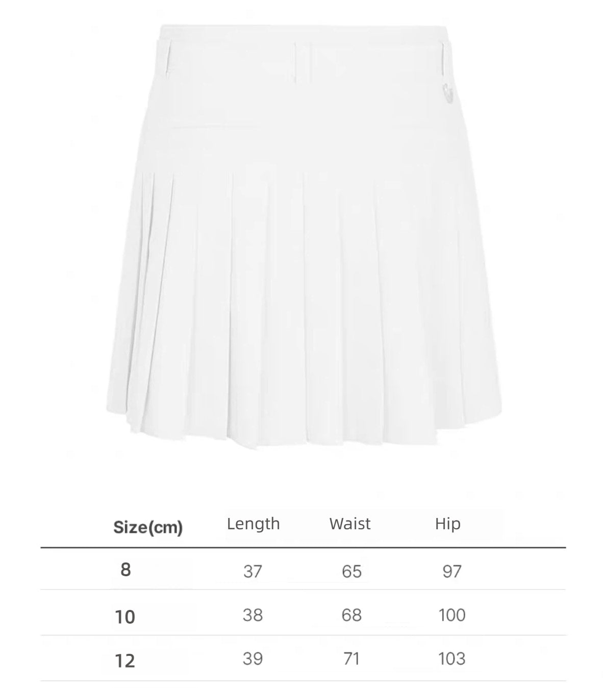Malbon Studio Seoul Belted Skirt Beige golf skirt detail view