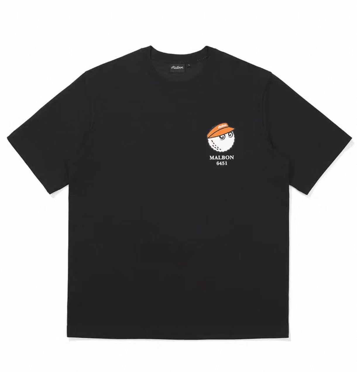 Malbon Dosan 645-1 Heavyweight Golf T-Shirt Black front view