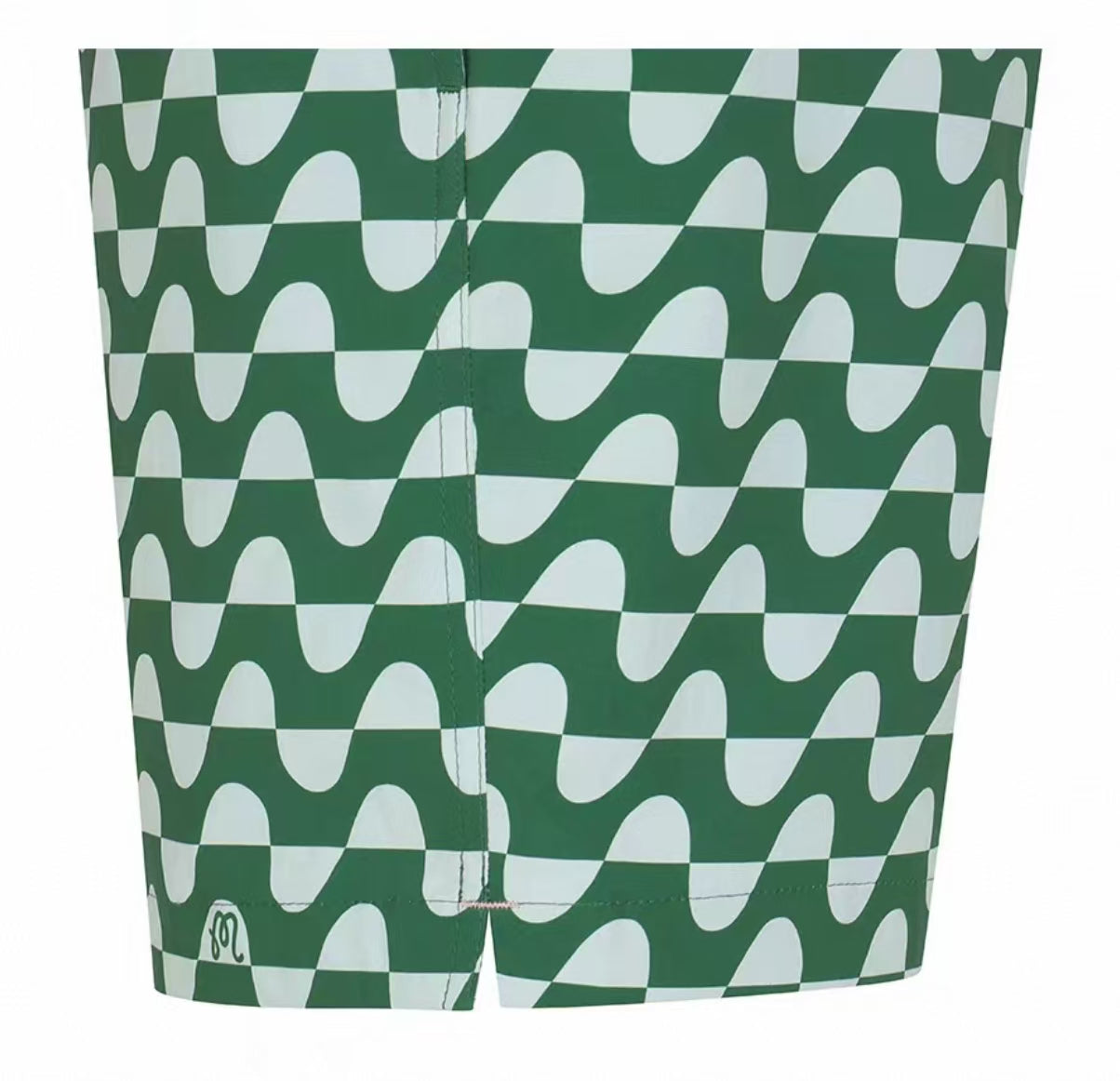 Malbon Studio Seoul Printed Trunks Green Print printed golf trunks front view