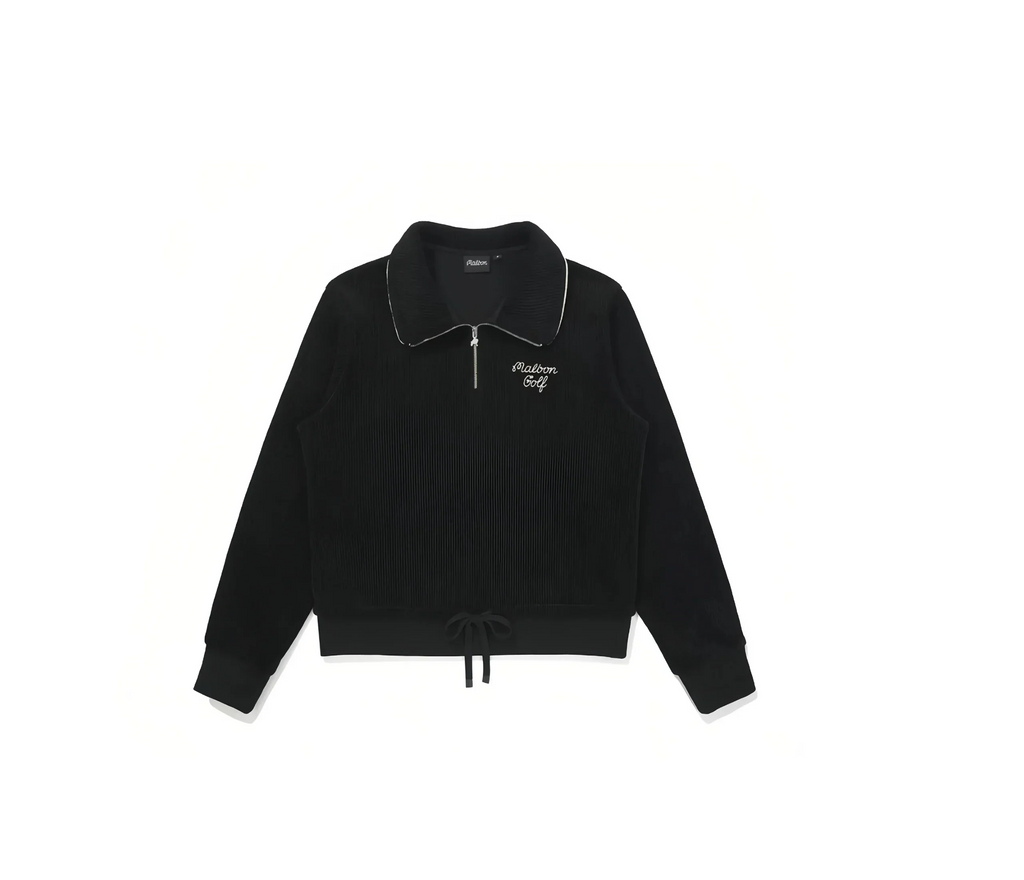 Malbon women's half-zip golf sweatshirt jacket in Black - image 1