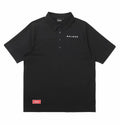 Malbon men's casual quick-dry golf polo shirt in Black, front view