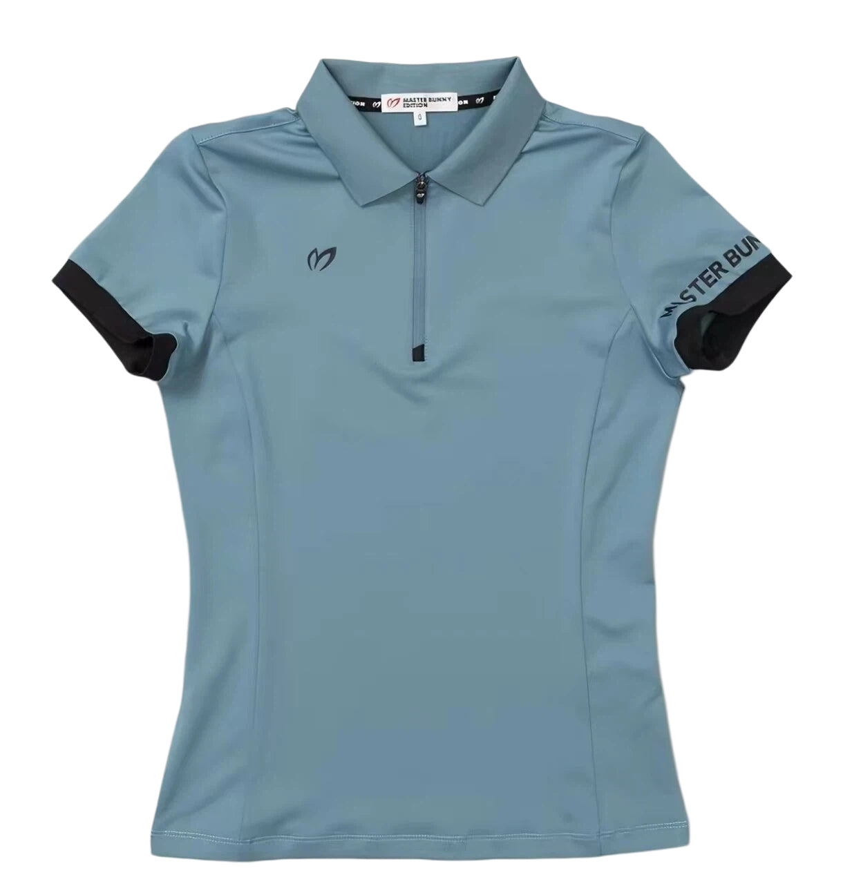 Women’s Summer Quick-Dry Zip Slim Golf Shirt in Blue - product view