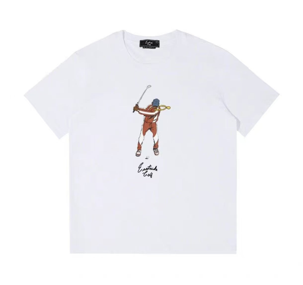 Eastside Golf White athletic T-shirt front view