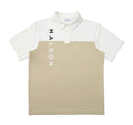 Malbon men's colour-block breathable golf polo in Beige - image 1