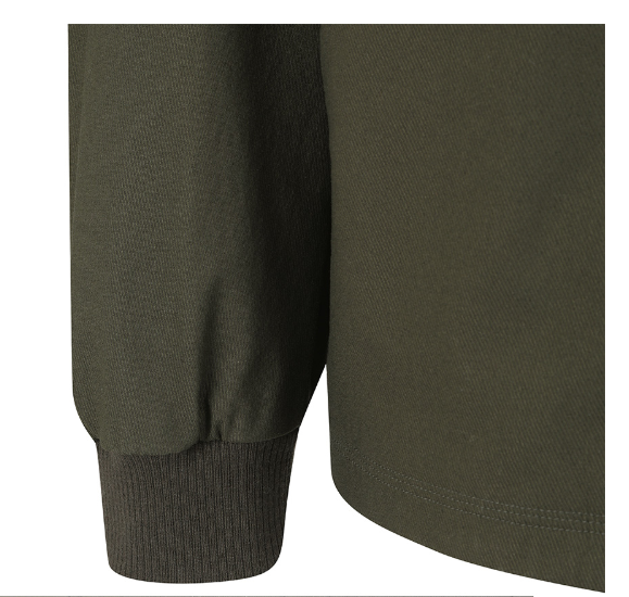 Malbon men Army green full-zip polo golf jacket fabric detail