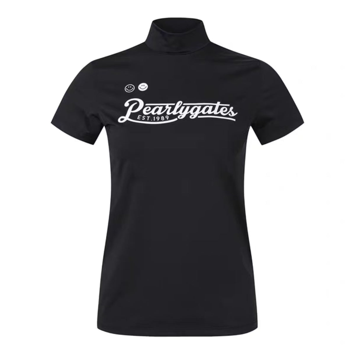 Women’s Summer Breathable Quick-Dry Sun Protection Slim Golf Shirt in Black - product view