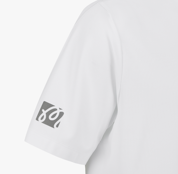 Malbon white performance T-shirt sleeve monogram detail