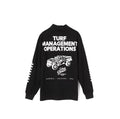 Devereux Golf Men’s Mower Checkerboard Sleeve Mock Neck Long Sleeve Shirt in Black - product view