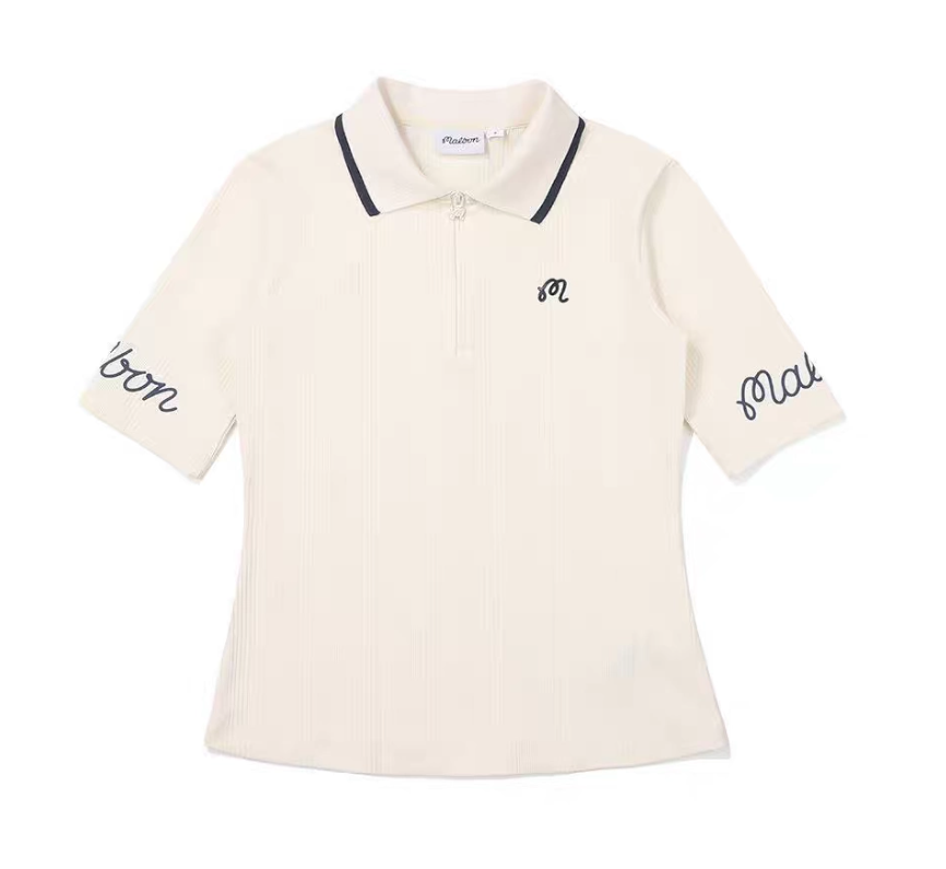 Malbon women's cooling slim fit golf polo in Beige - image 1
