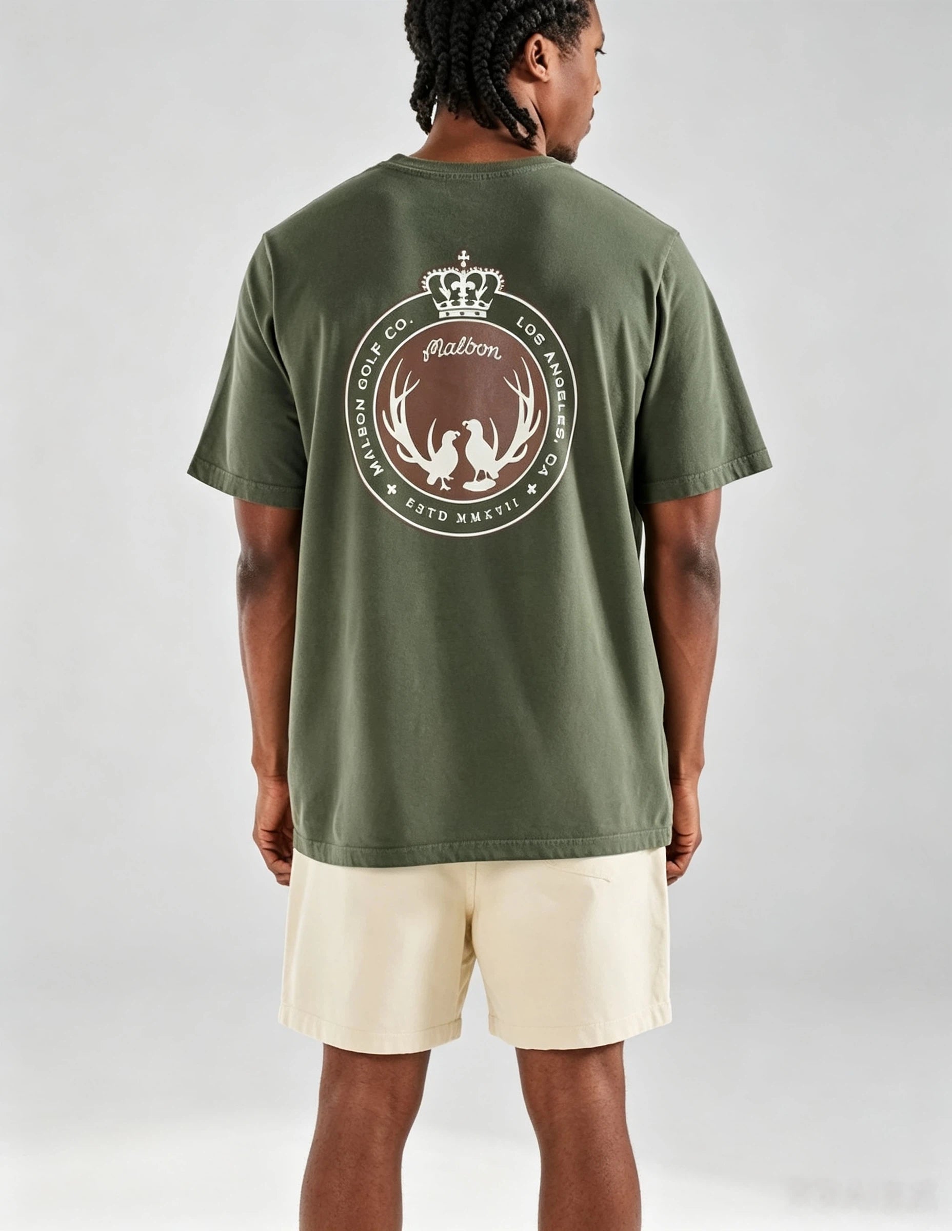 Malbon Golf Men’s Relaxed Fit Cotton Graphic T-Shirt