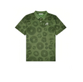 Malbon Men Golf Polo Shirt Logo Collar Tee 2026 Green front view