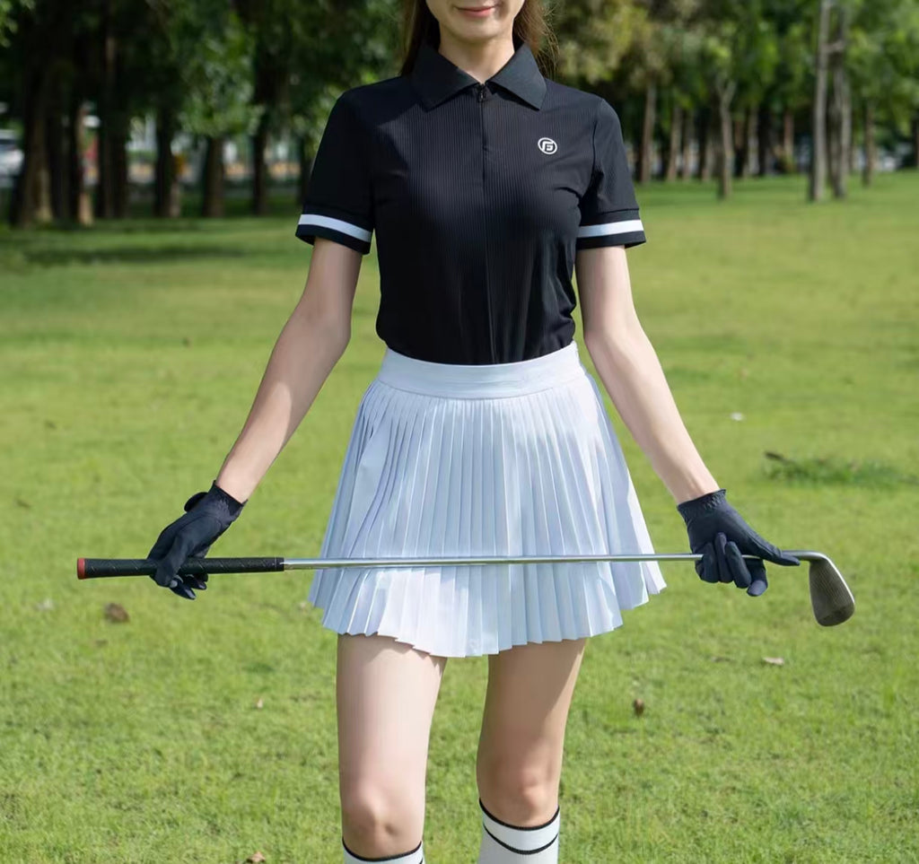 Women’s Quick-Dry Stretch Golf Tennis Pleated Skirt Set
