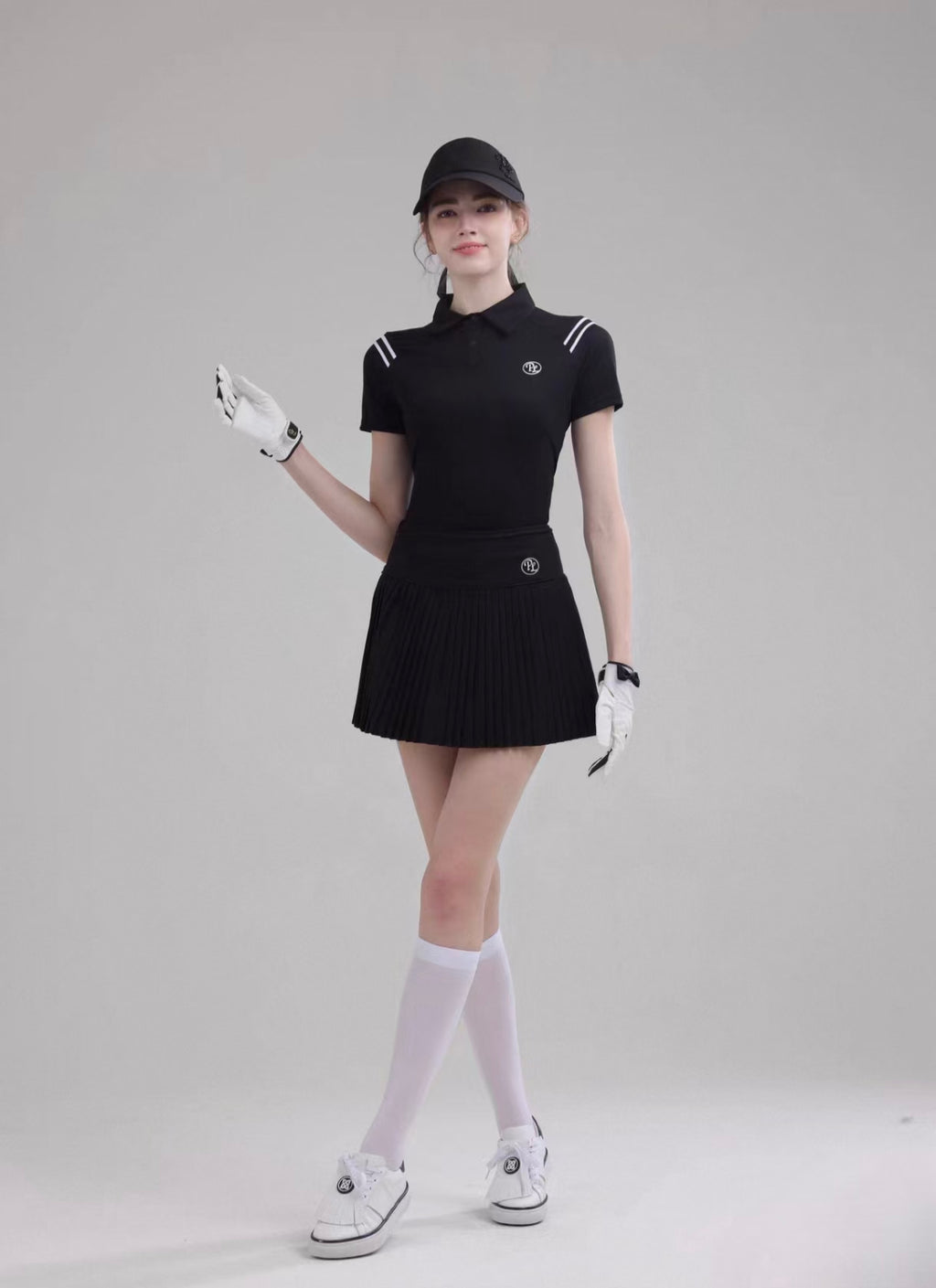Women’s Quick-Dry Stretch Golf Tennis Shirt Skirt Set