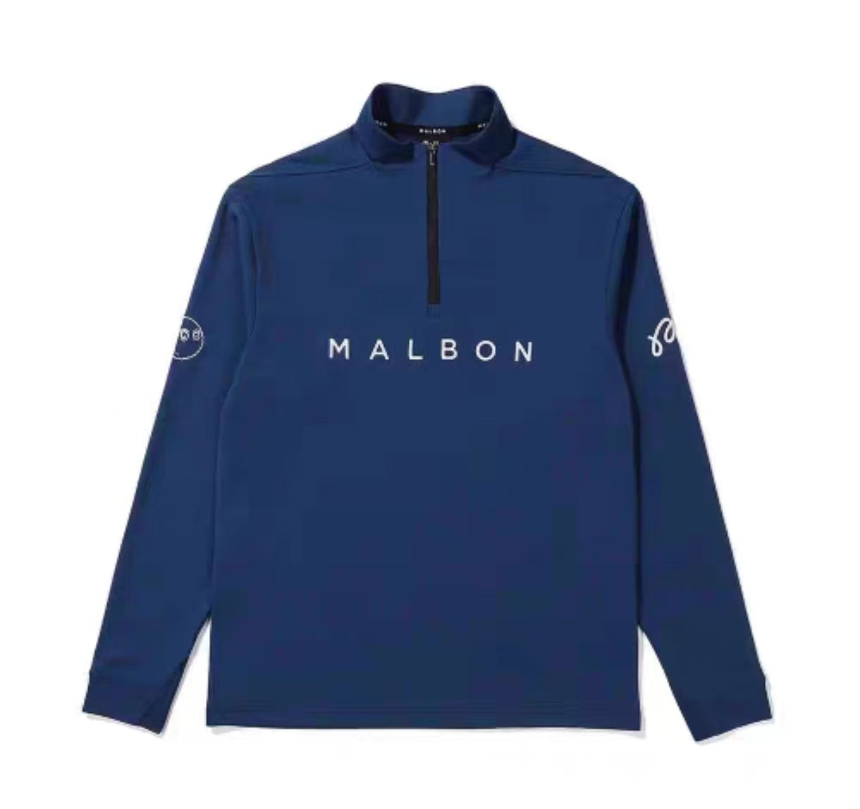 Malbon men's long sleeve half-zip golf sweatshirt in Blue - image 8