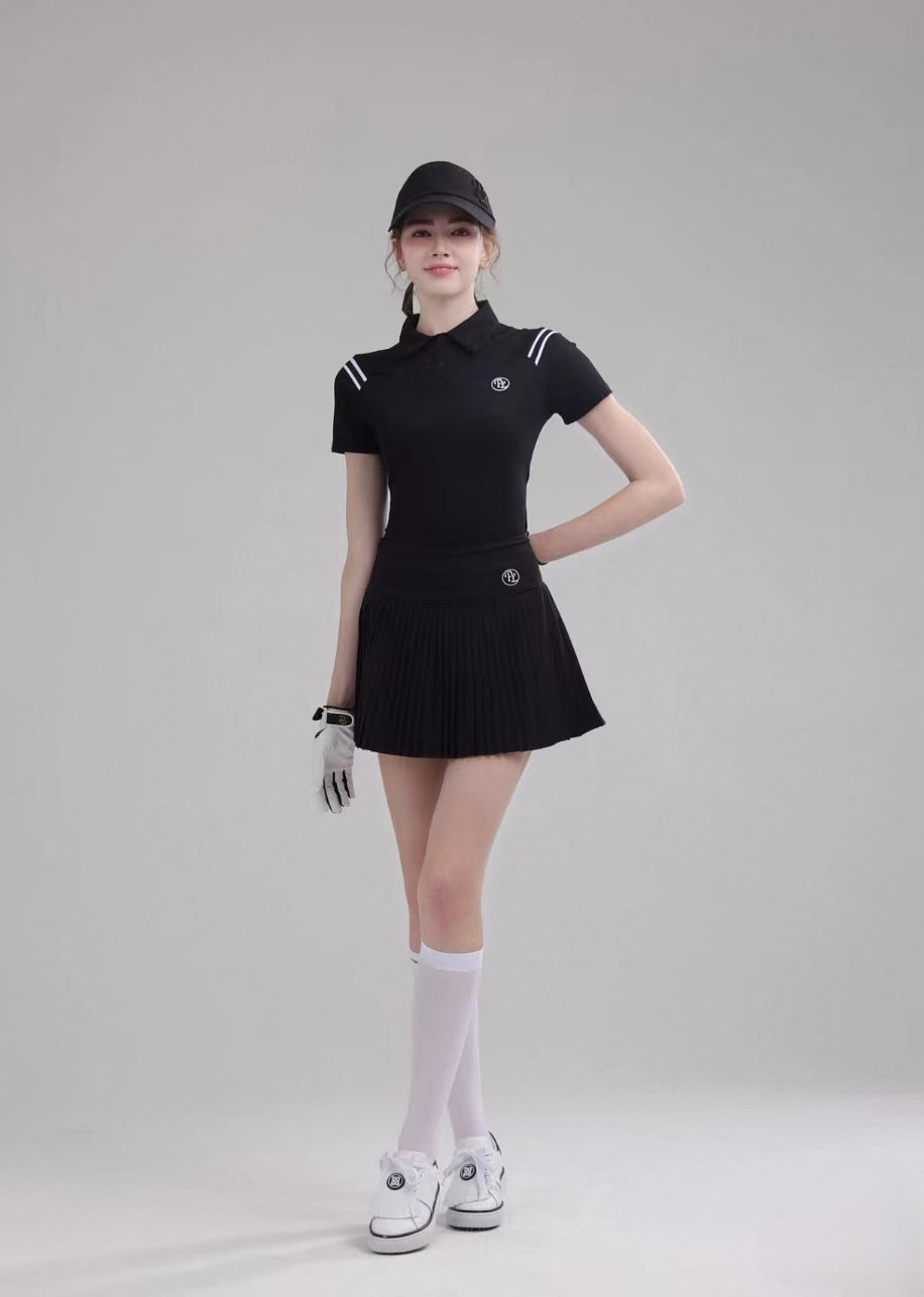 Women’s Quick-Dry Stretch Golf Tennis Shirt Skirt Set