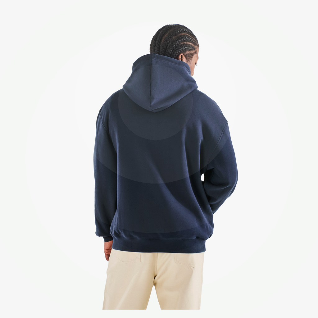 Malbon Malbon Fesque Crest Hoodie navy model image 4