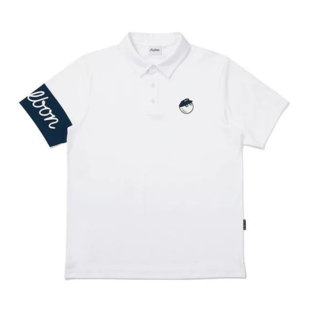 Malbon Short Sleeve Golf Polo White product view