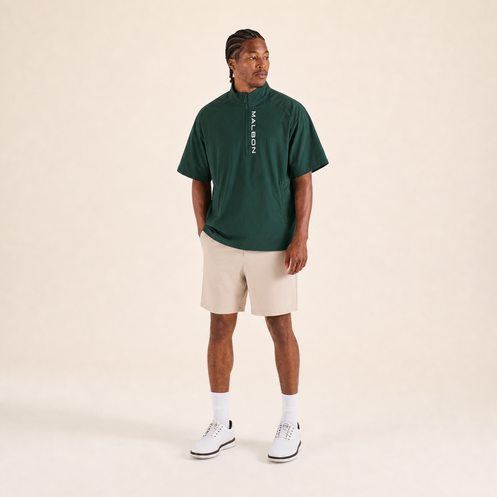 Malbon Studio Seoul Hybrid Anorak Green three-quarter angle