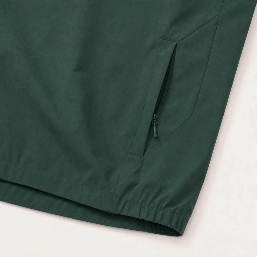 Malbon Studio Seoul Hybrid Anorak Green collar detail